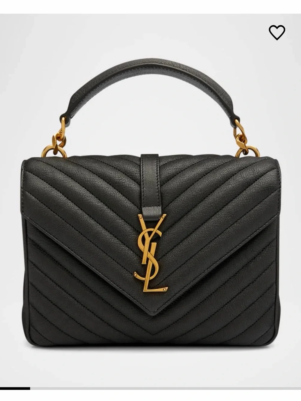 Saint Laurent Black Quilted Top-Handle Satchel with Gold Hardware